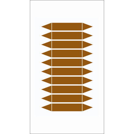 BLANKPIPEMARKERSBROWN75X16MM10