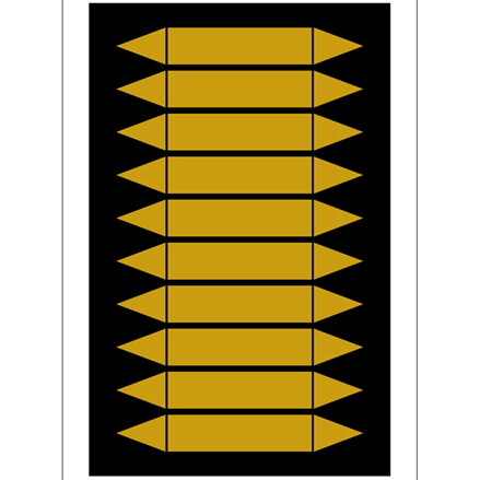 BLANKPIPEMARKERSFRYELLOW75X16MM10