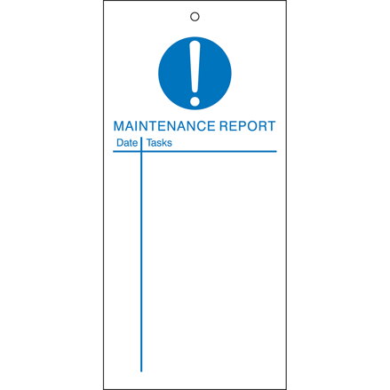TAG-E-MAINTENANCE REPORT-110X50MM