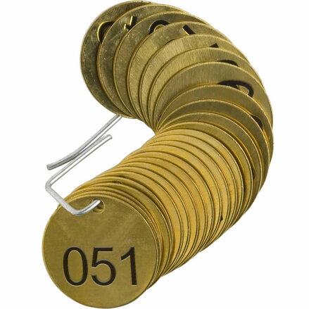 STAMPED BRASS VALVE TAG BVT 51-75