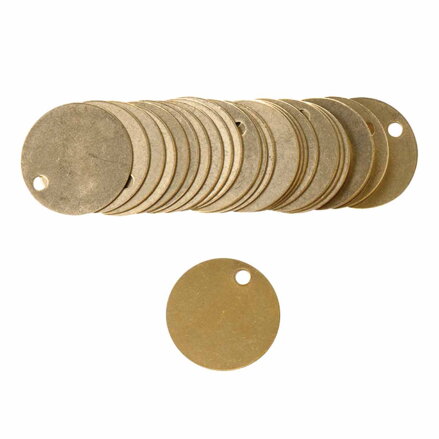 BLANK BRASS VALVE TAG 1.5 DIA.BVT 1.5R