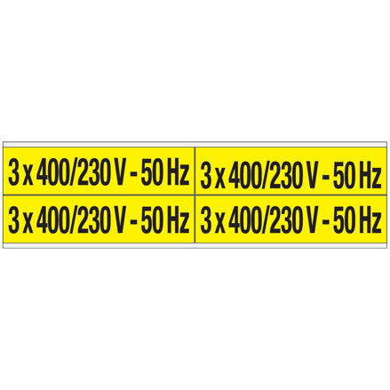 VOLTAGE MARK. CV 3X 400/230 VOLT-50 HZ-B