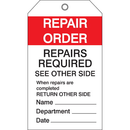 TAG-E REPAIR ORDER-100X175MM