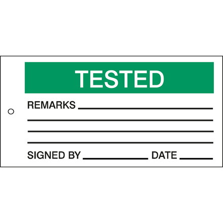 TAG-E TESTED-75X150MM