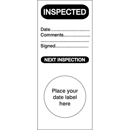 PLAC-INSPECTED 40X95MM
