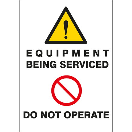MAGNETIC LABEL EQUIPMENT BEING SERVICED
