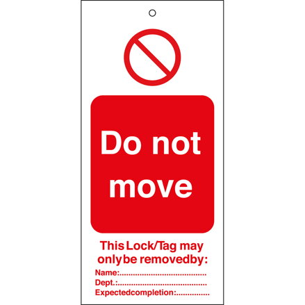 TAG-E-DO NOT MOVE-110X50MM