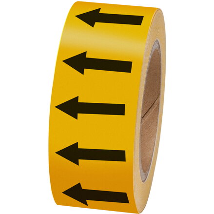 ARROW TAPE: BLACK/OCHRE(F) 50MMX33M