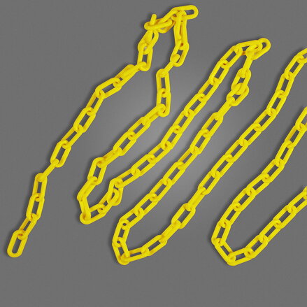 BRADYLINK WARNING CHAIN YELLOW 25Mx8MM