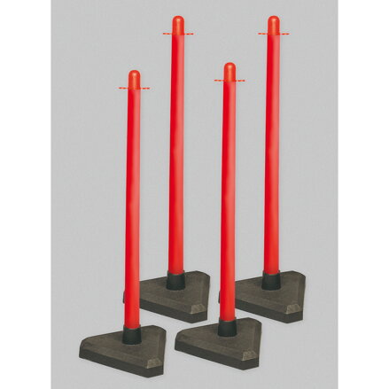 BRADYPOST & CEMENT BASE RED PK4
