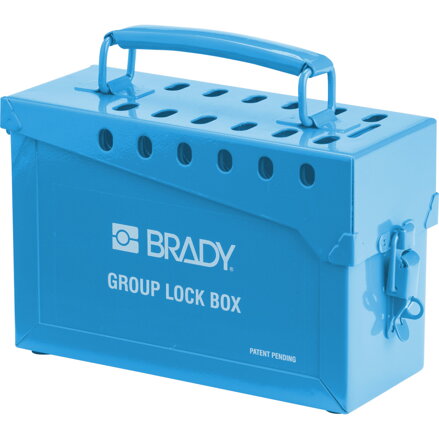 METAL LOCK BOX, 13 LOCK, BLUE METAL LOCK BOX, 13 LOCK, BLUE