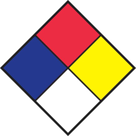 B997 10X10 NFPA  RD/BL/BK/YL/WHT 10/PKG