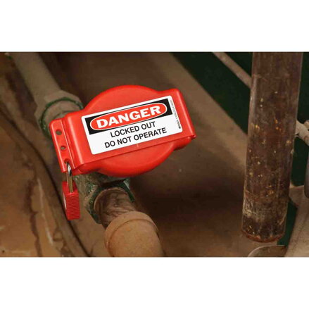 ADJ GATE VALVE LOCKOUT 1-6.5"  W /LABELS