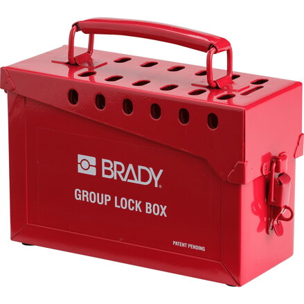 METAL LOCK BOX, 13 LOCK, RED METAL LOCK BOX, 13 LOCK, RED