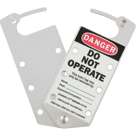 SILVER LABELLED LOCKOUT HASP ALUMINIUM SILVER LABELLED LOCKOUT HASP ALUMINIUM