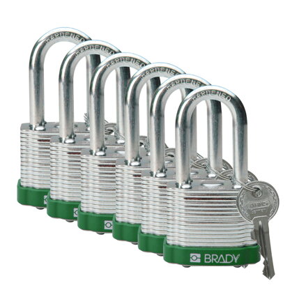 STEEL PADLOCK 38MM SHA KD GREEN/6