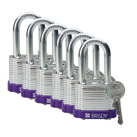 STEEL PADLOCK 38MM SHA KD PURPLE/6