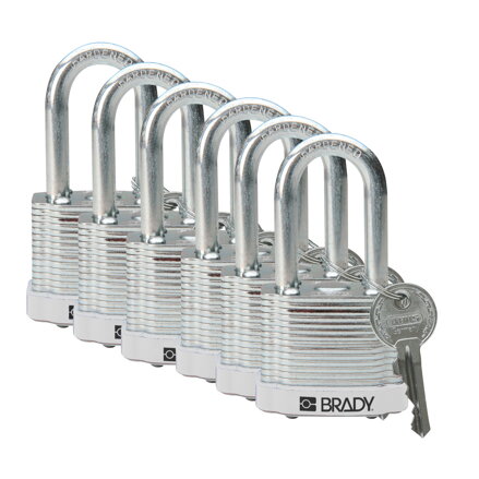 STEEL PADLOCK 38MM SHA KD WHITE/6
