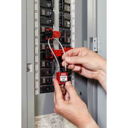 Compact Cable Padlock Red 20cm KD Compact Cable Padlock Red 20cm KD