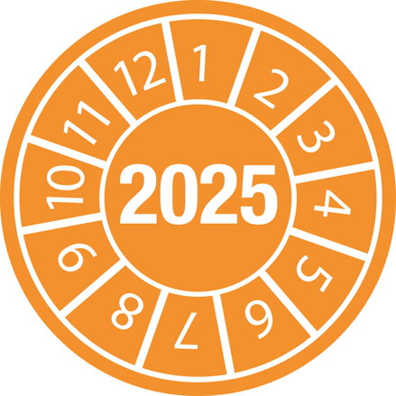 DATE INSPECTION LABELS 25 Dia 35 B-7541