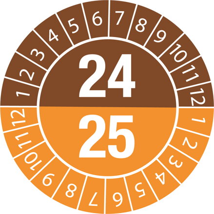 DATE INSPECT.LABELS 24/25 DIA 25 B-7541