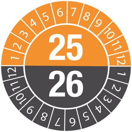 DATE INSPECT.LABELS 25/26 DIA 25 B-7541