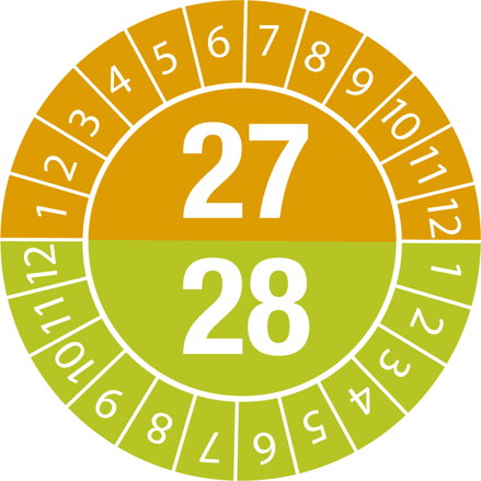 DATE INSPECT.LABELS 27/28 DIA 25 B-7541