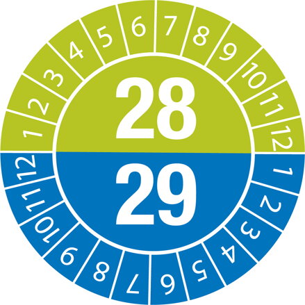 DATE INSPECT.LABELS 28/29 DIA 25 B-7541
