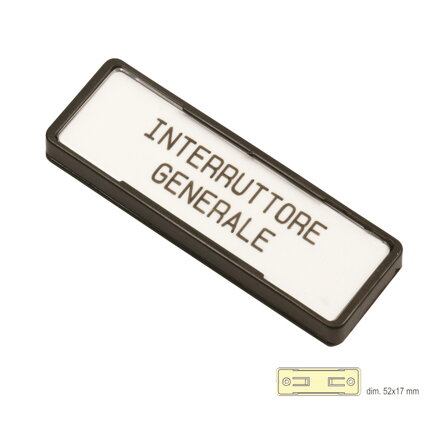TAG HOLDER 17X52 ADHESIVE
