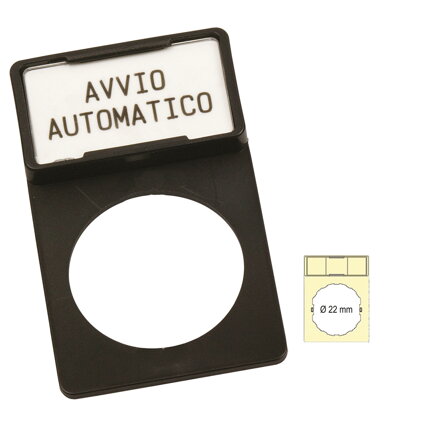 TAG HOLDER DM.22 H.8 TELEMEC. ADHESIVE