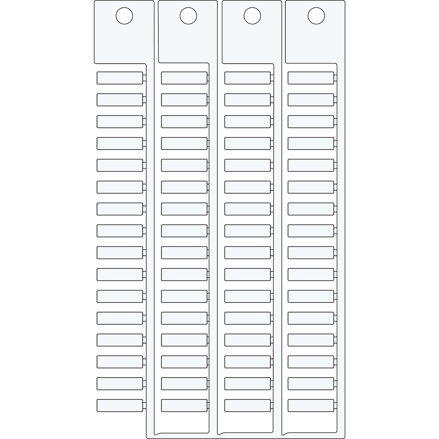 TAG -4X15 -4 STICKS WHITE