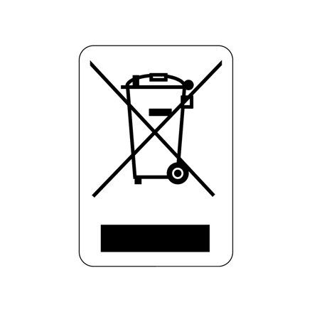 Wheelie bin symbol 15 mmx20 mm -W