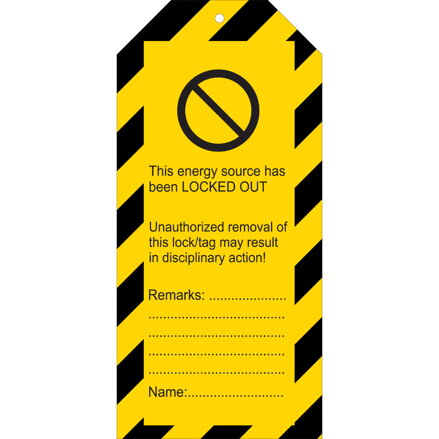 TAG-E DANGER THIS TAG.-75X160MM