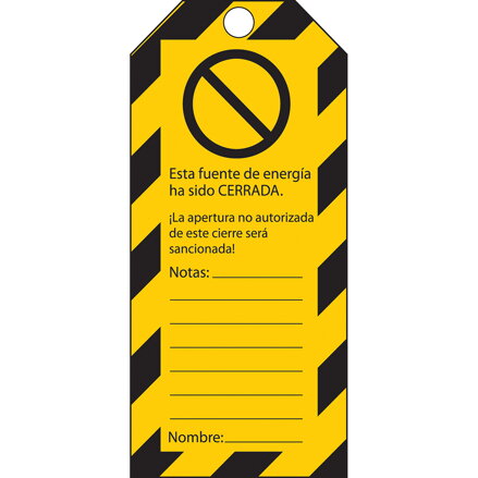 TAG-ESP DANGER, OUT OF ORDE.-50X110MM
