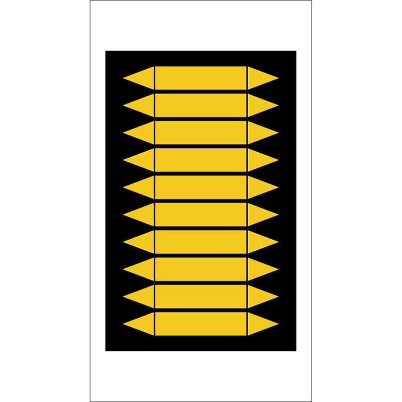 BLANKPIPEMARKERSYELLOW75X16MM10/CARD