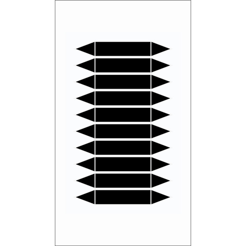 BLANKPIPEMARKERSBLACK75X16MM10