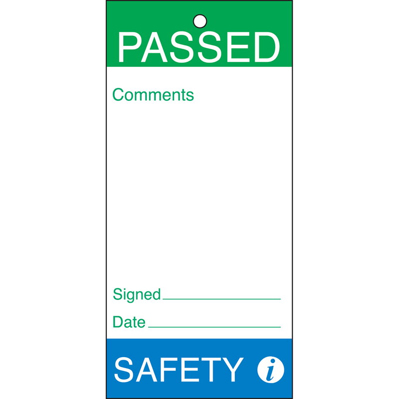 TAG-E- PASSED SAFETY-75X160MM
