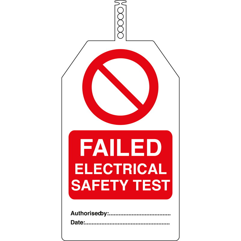 TAG-E-FAILED ELECTRICAL.. 145X85MM PVC