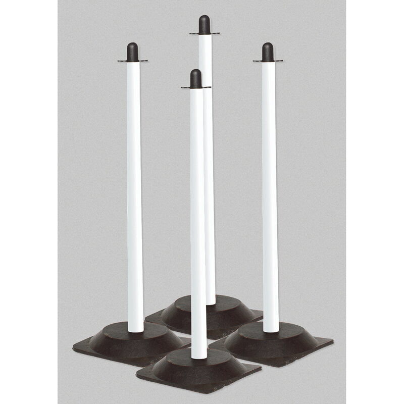 POST & RUBBER BASE WHITE PK 4