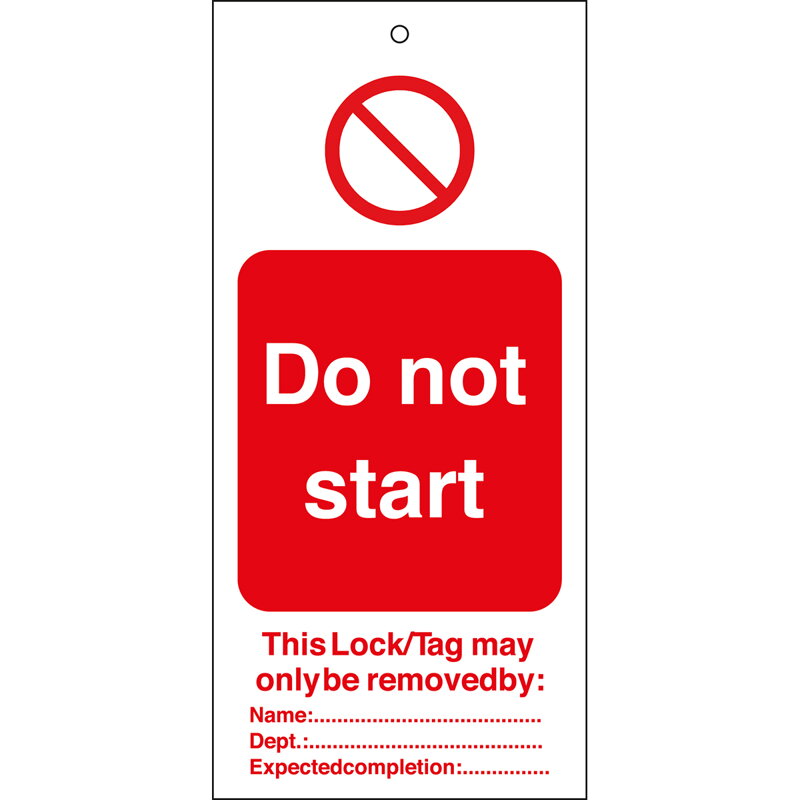 TAG-E-DO NOT START-50X110MM