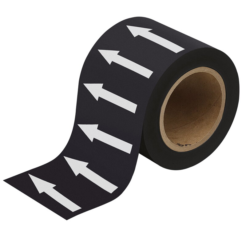 ARROWTAPE:BK/WHITEARROW-100MMX33M