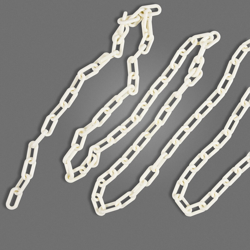 BRADYLINK WARNING CHAIN WHITE 25Mx8MM