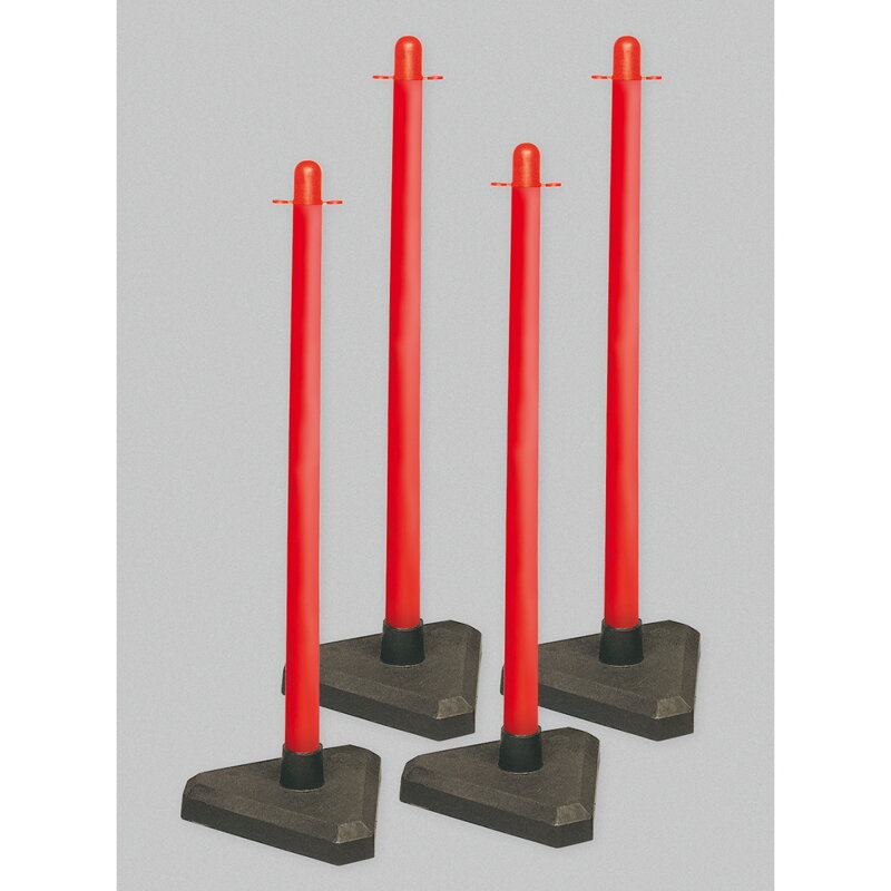 BRADYPOST & CEMENT BASE RED PK4