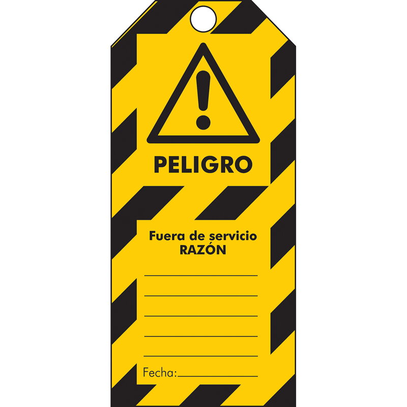 TAG-ESP DANGER, OUT OF ORDE.-50X110MM