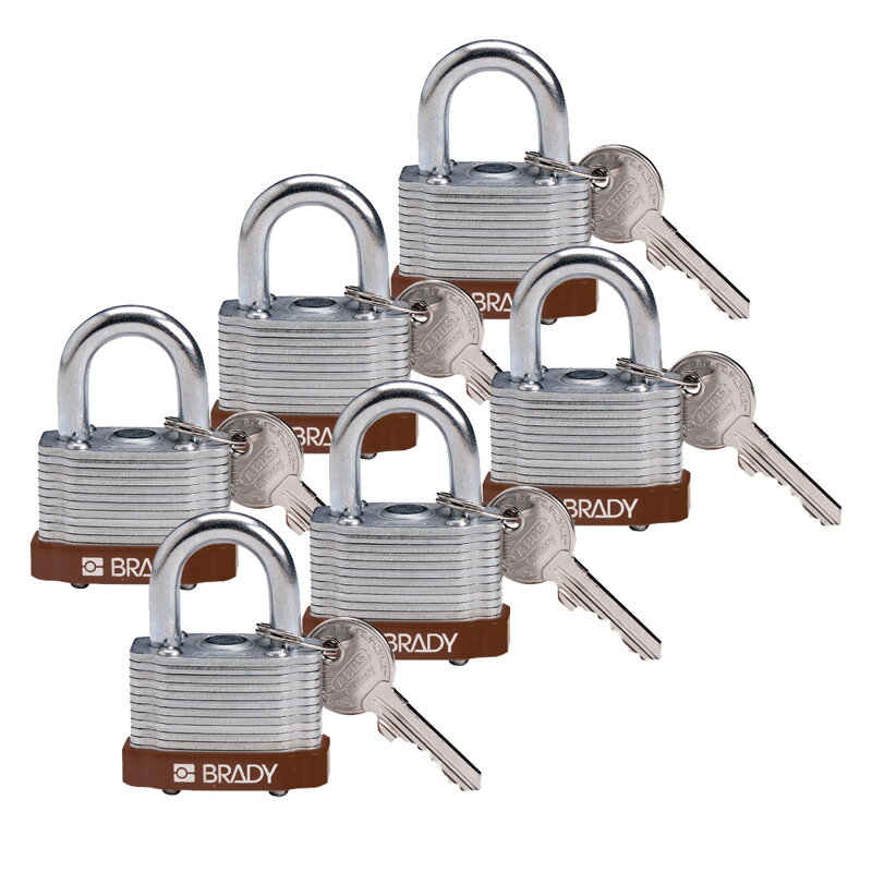 STEEL PADLOCK 20MM SHA KD BROWN/6
