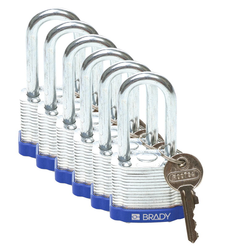 STEEL PADLOCK 38MM SHA KD BLUE/6