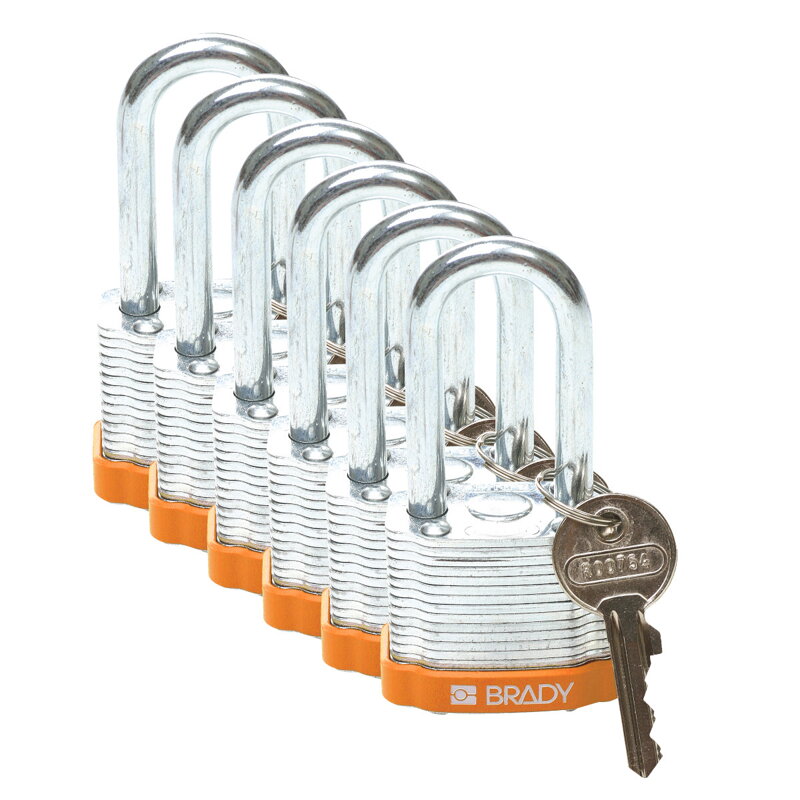 STEEL PADLOCK 38MM SHA KD ORANGE/6
