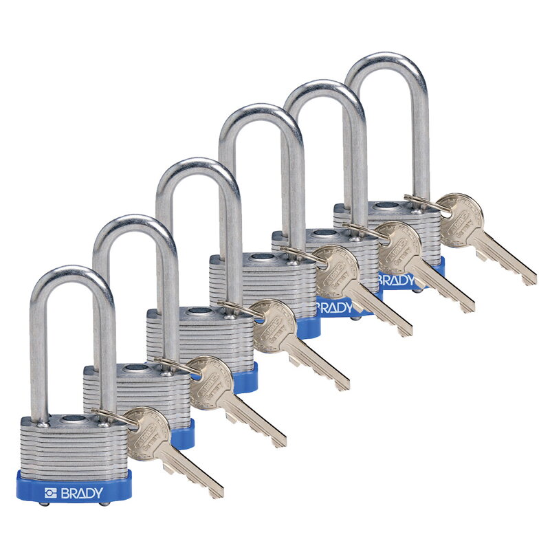 STEEL PADLOCK 51MM SHA KD BLUE/6