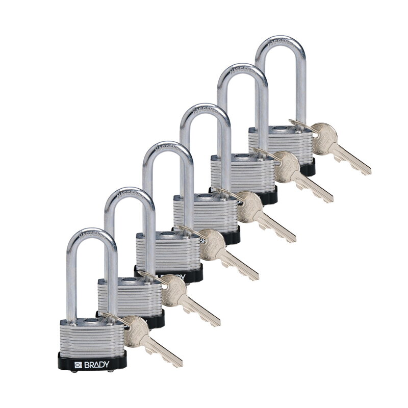 STEEL PADLOCK 51MM SHA KD BLACK/6