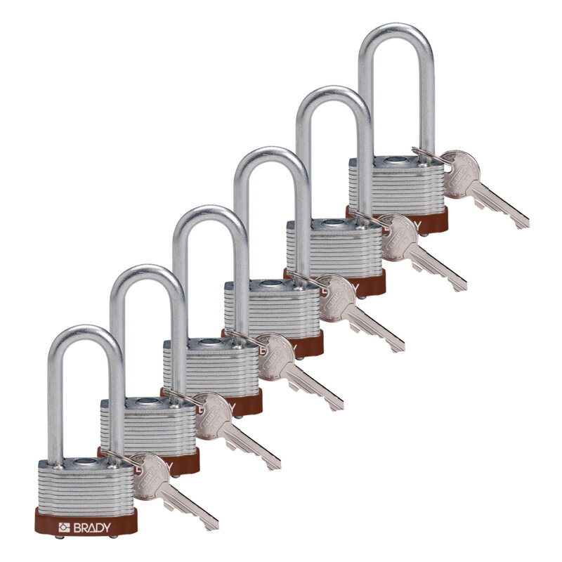STEEL PADLOCK 51MM SHA KD BROWN/6